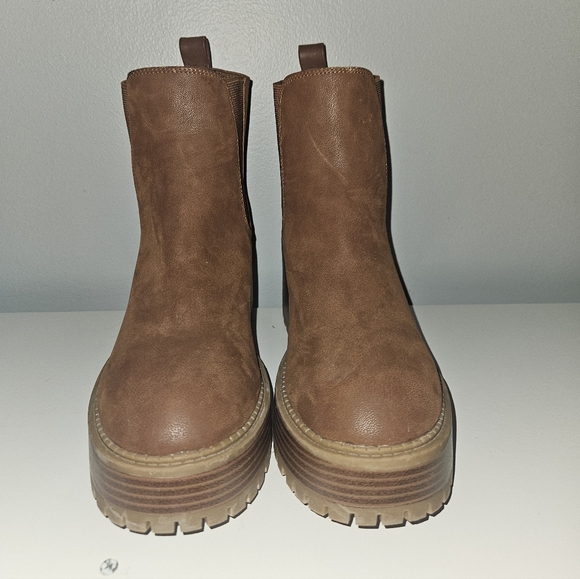 MIA Irie Platform Brown Ankle Booties - Size 9.5 - Picture 3 of 9